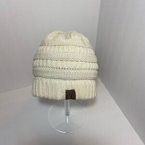 C.C Exclusives Knit Beanie – Ivory/Cream – One Size